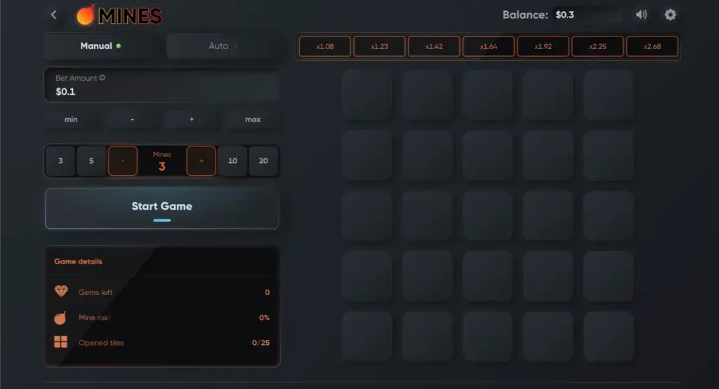 Turbo Games Mines Desktop