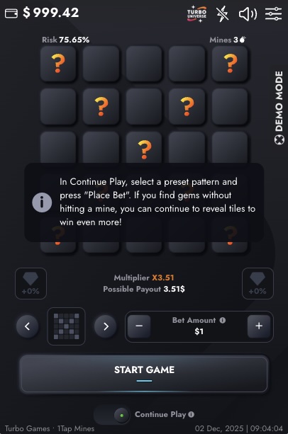 1tap_mines_turbogames_mobile1