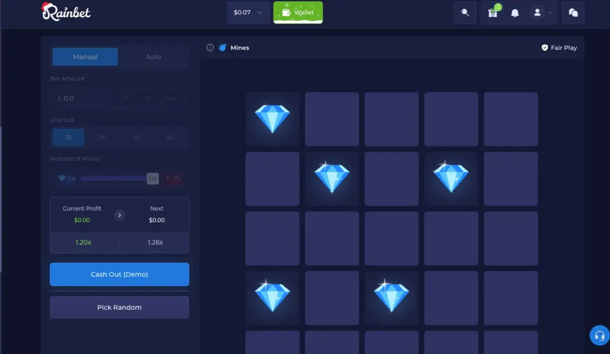 Rainbet Mines Desktop Manual