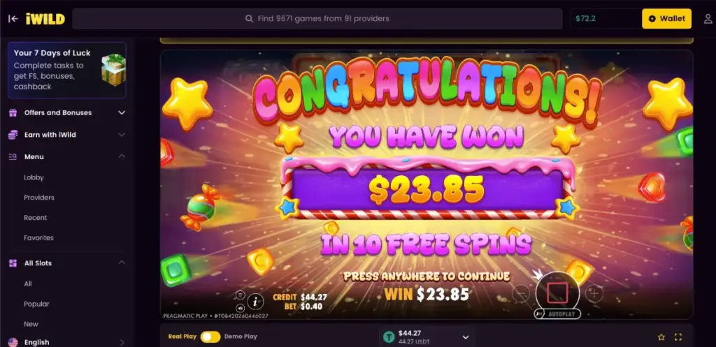 iwild sweet craze slot