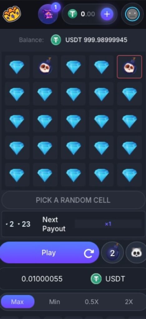 jackpotter mines mobile gameplay