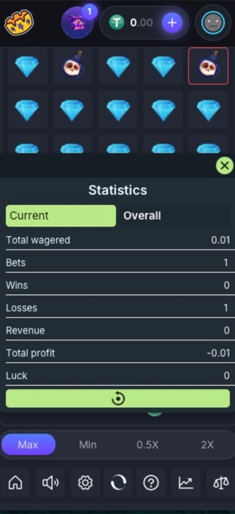 jackpotter mines statistics