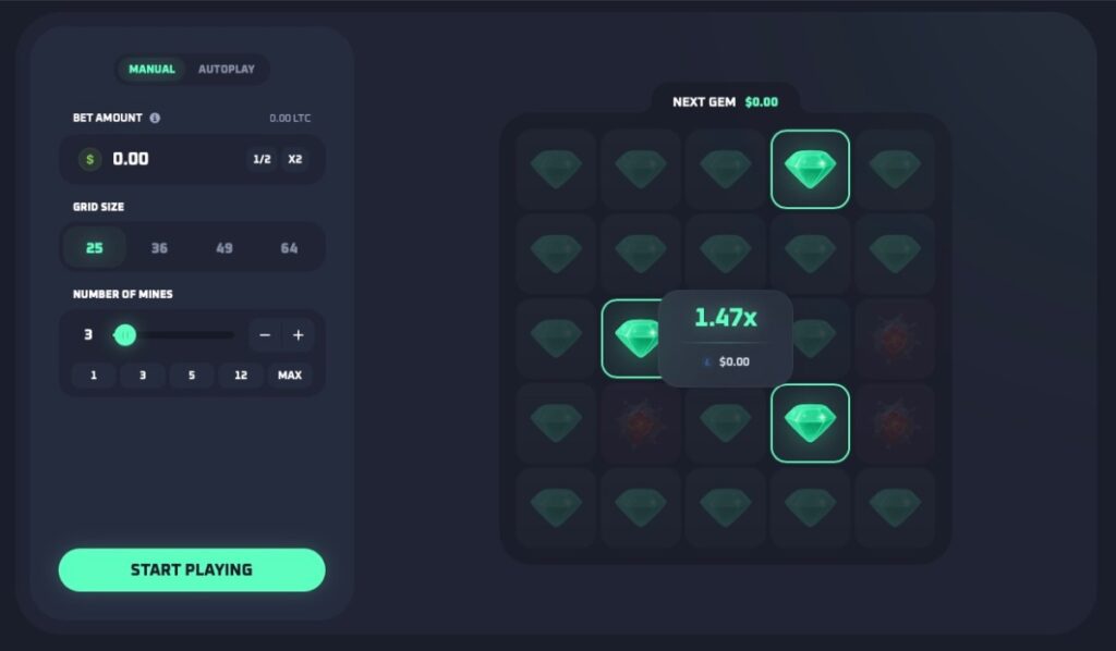 mines by thill originals on desktop