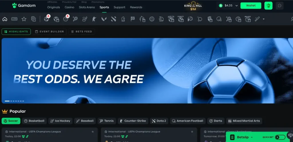 Gamdom sports betting