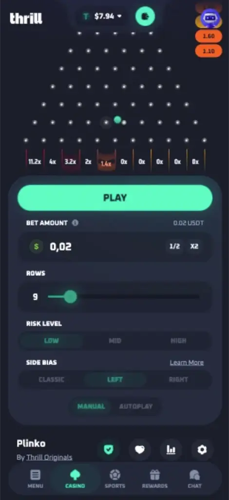 Mobile Plinko by Thrill