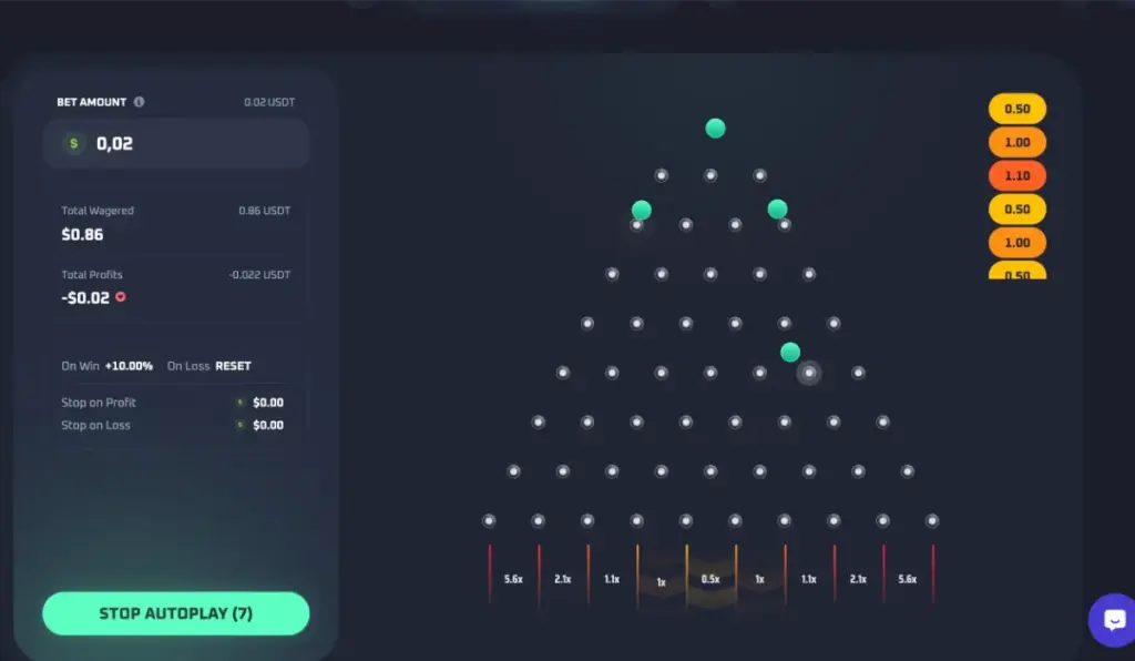 Plinko by Thrill Originals Auto Mode