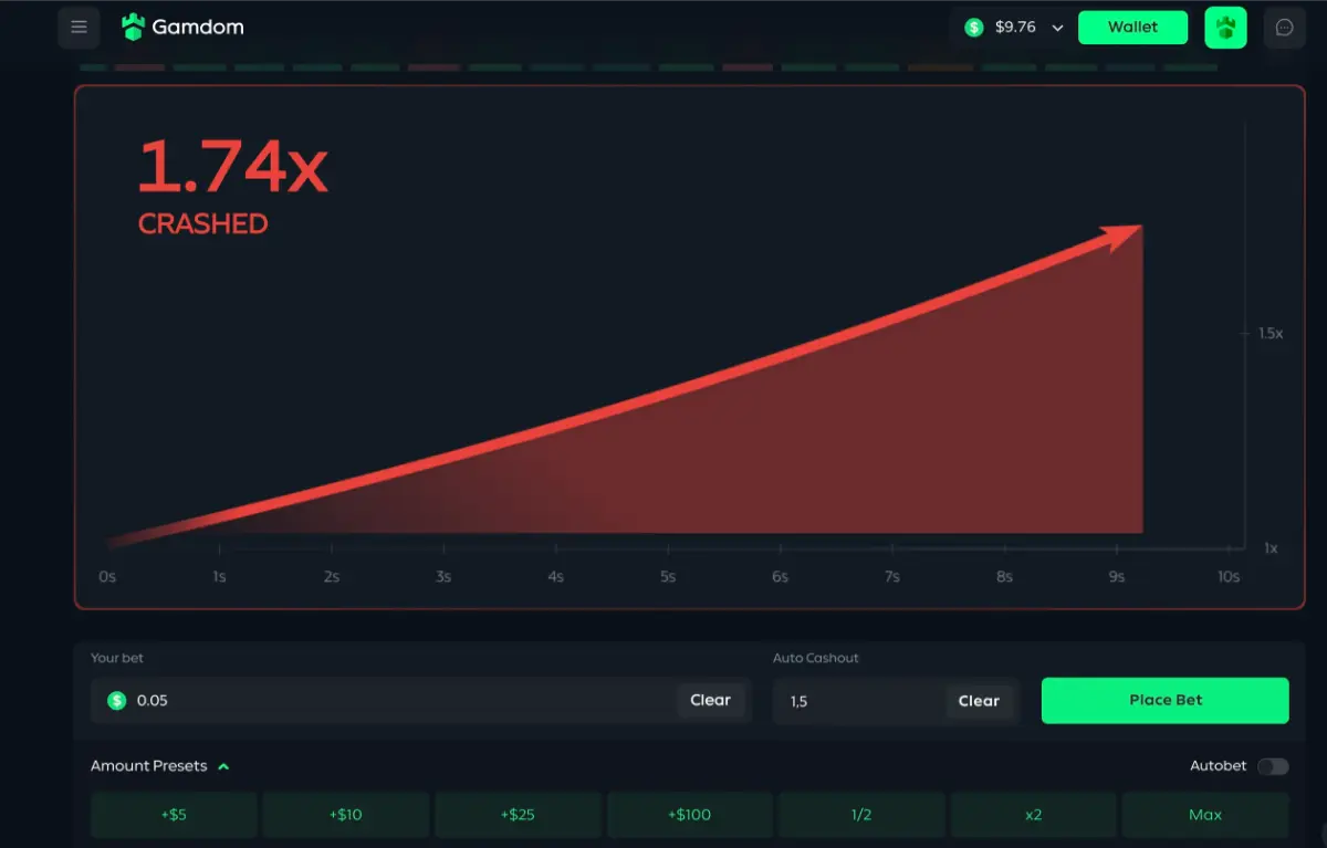 Crash by Gamdom Originals desktop preview 2