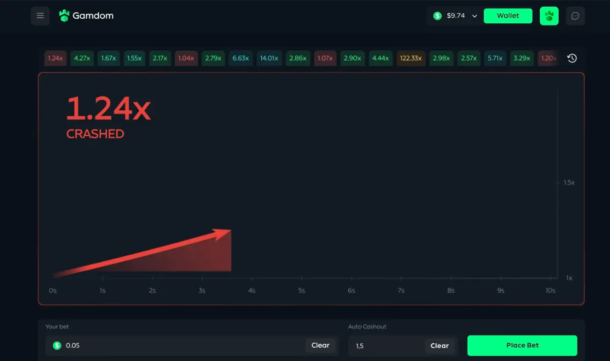 Crash by Gamdom Originals desktop preview