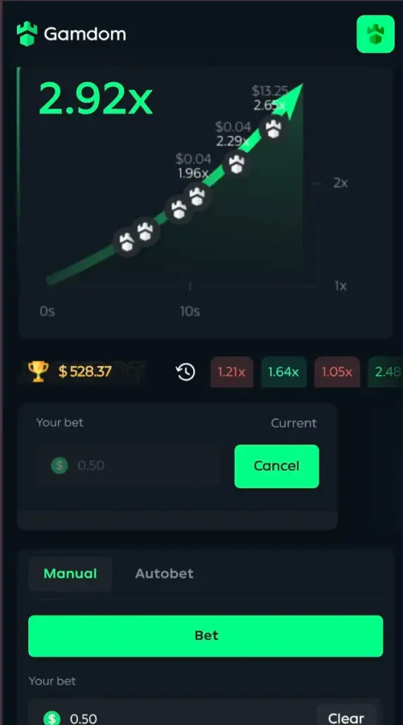 Crash by Gamdom Originals mobile preview 3