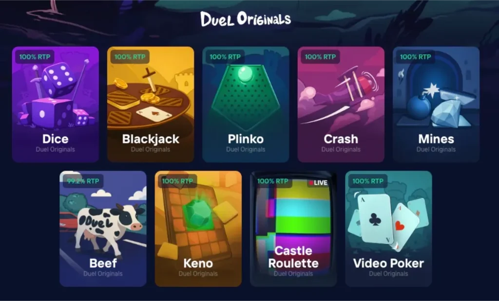 Duel 100% RTP originals