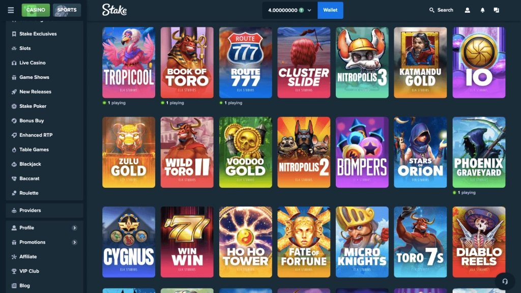 stake elk studios casino