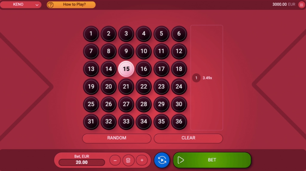 Cloudbet casino keno