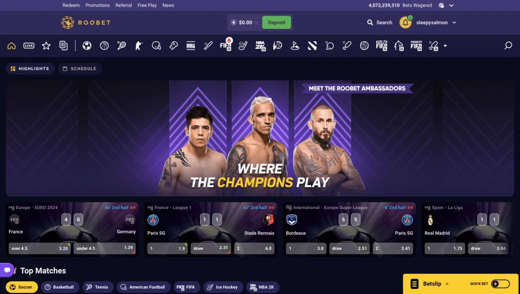 Roobet sports betting
