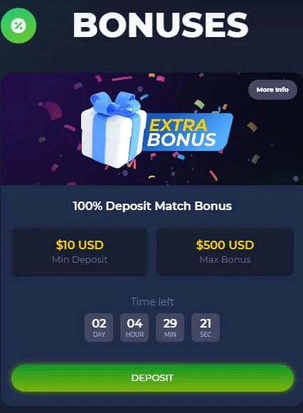 starbets casino 100% match deposit bonus