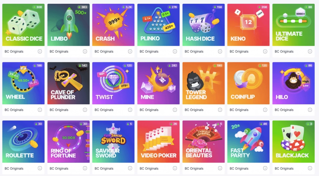 provably fair games at bc.game