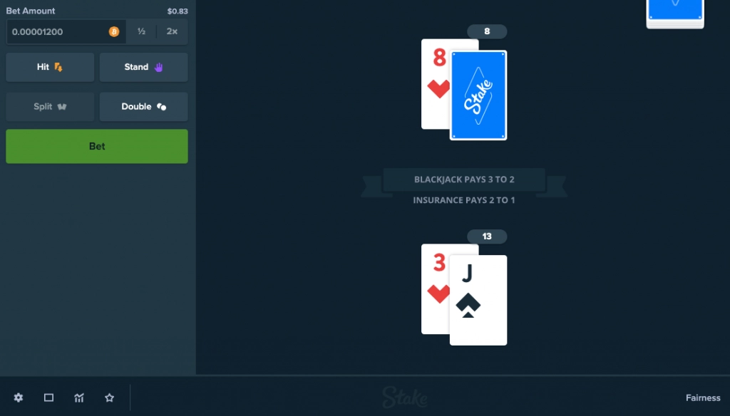 provably fair bitcoin blackjack stake casino