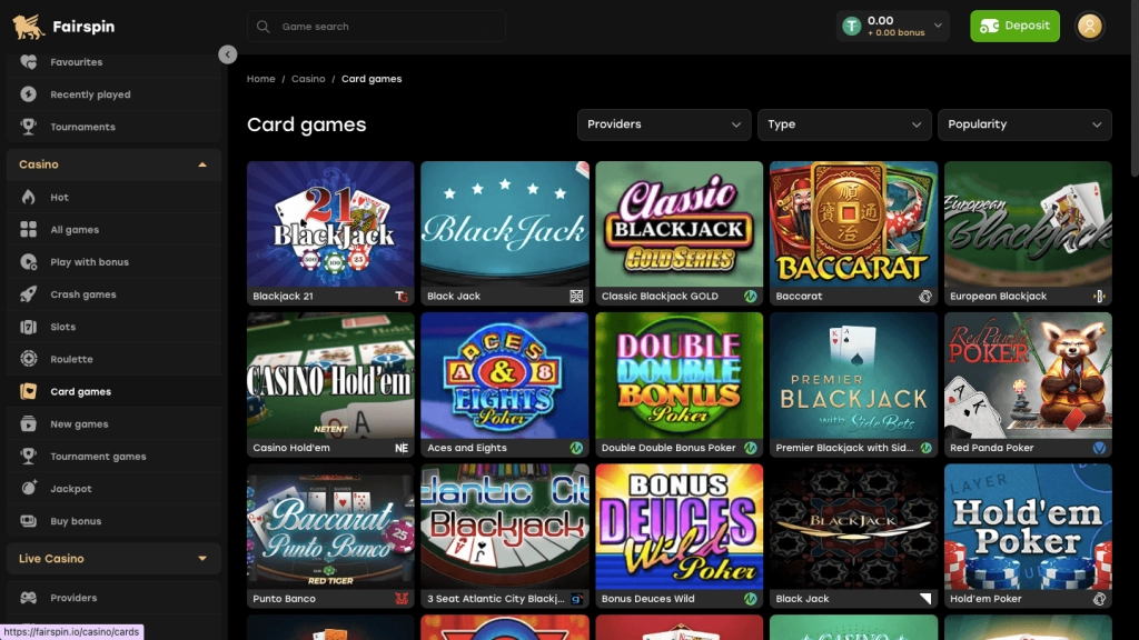 fairspin card games