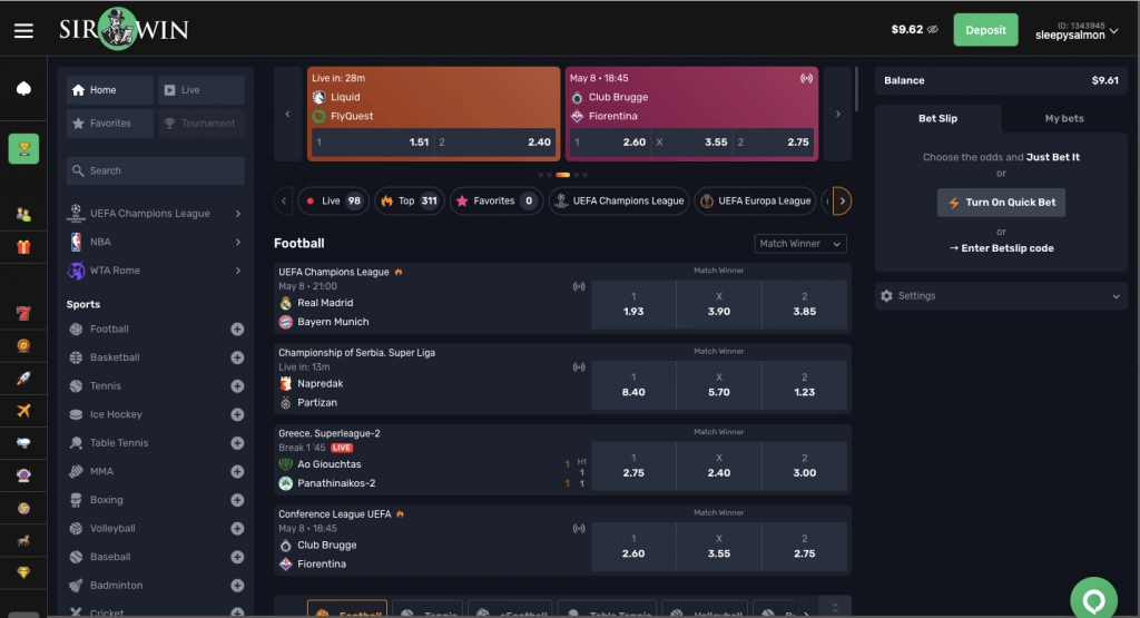 sirwin sports betting