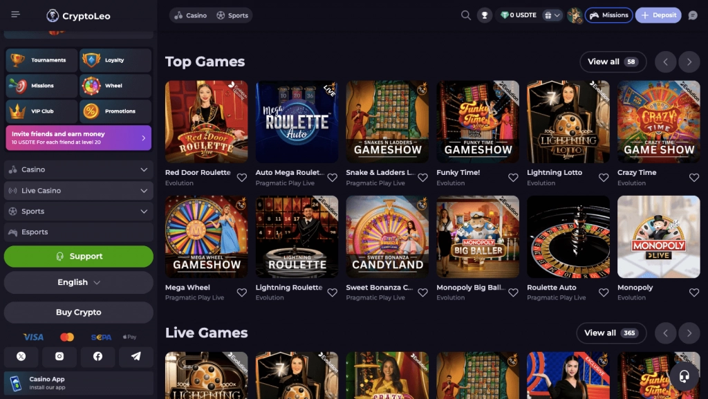 cryptoleo live dealer