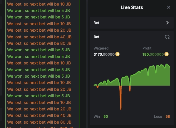 martingale crash game script final results