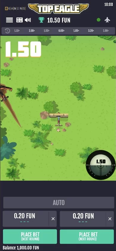 top eagle by bgaming on mobile